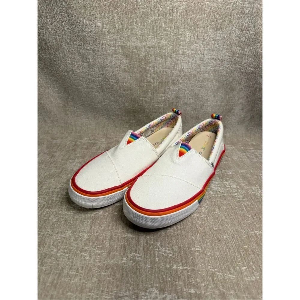TOMS Women's Alpargata Fenix Rainbow Slip-On Sneaker Shoes Multicolor Size 9.5